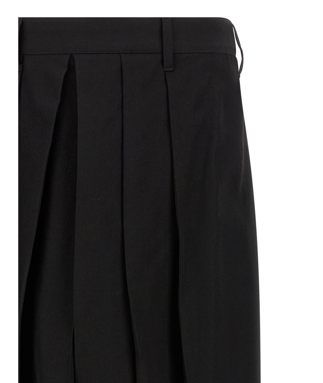 YOHJI YAMAMOTO Черные шерстяные повседневные брюки, фото 3