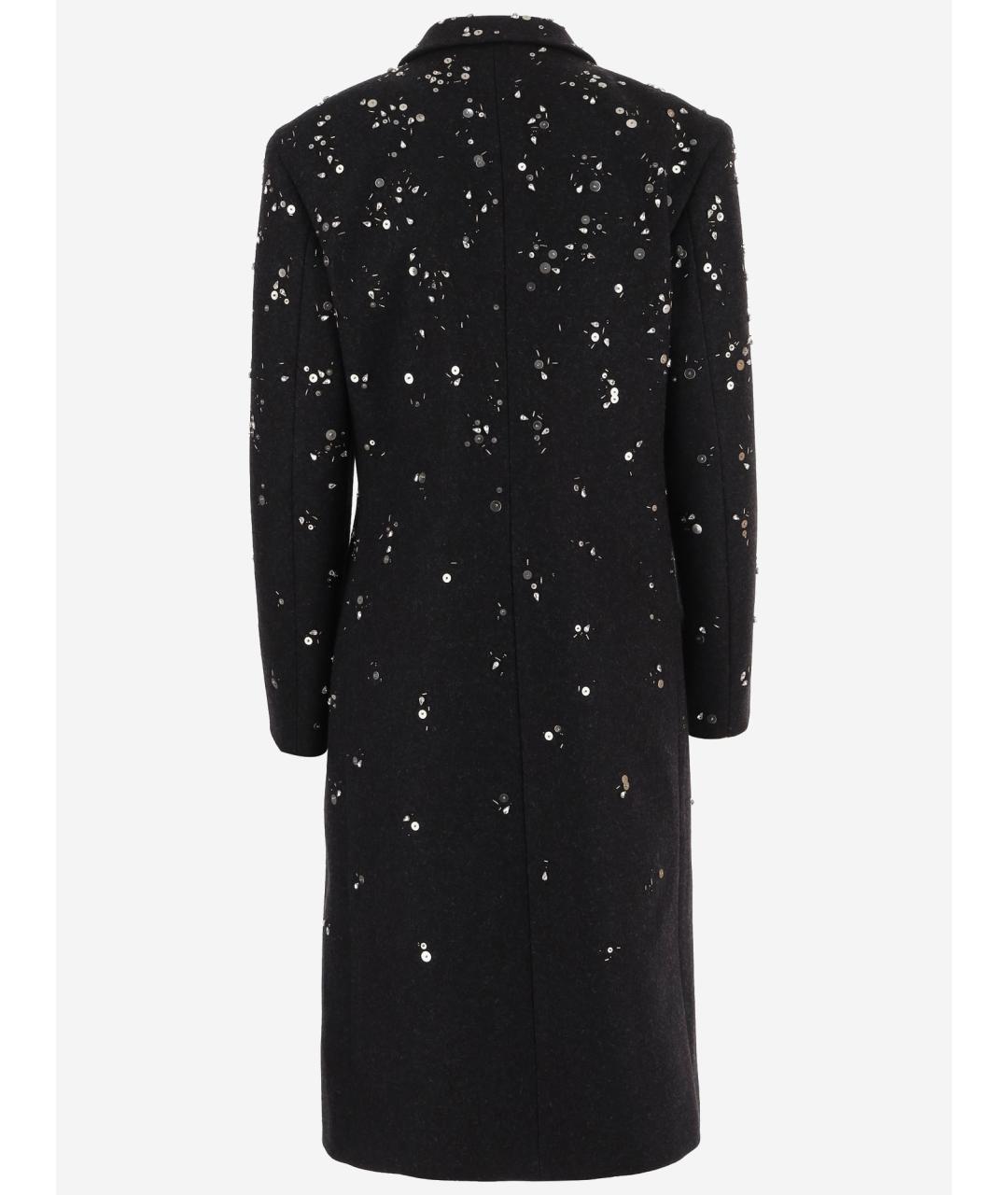 JIL SANDER Черное шерстяное пальто, фото 2