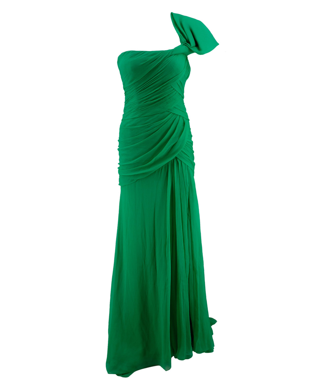 OSCAR DE LA RENTA Зеленые шелковое вечернее платье, фото 1