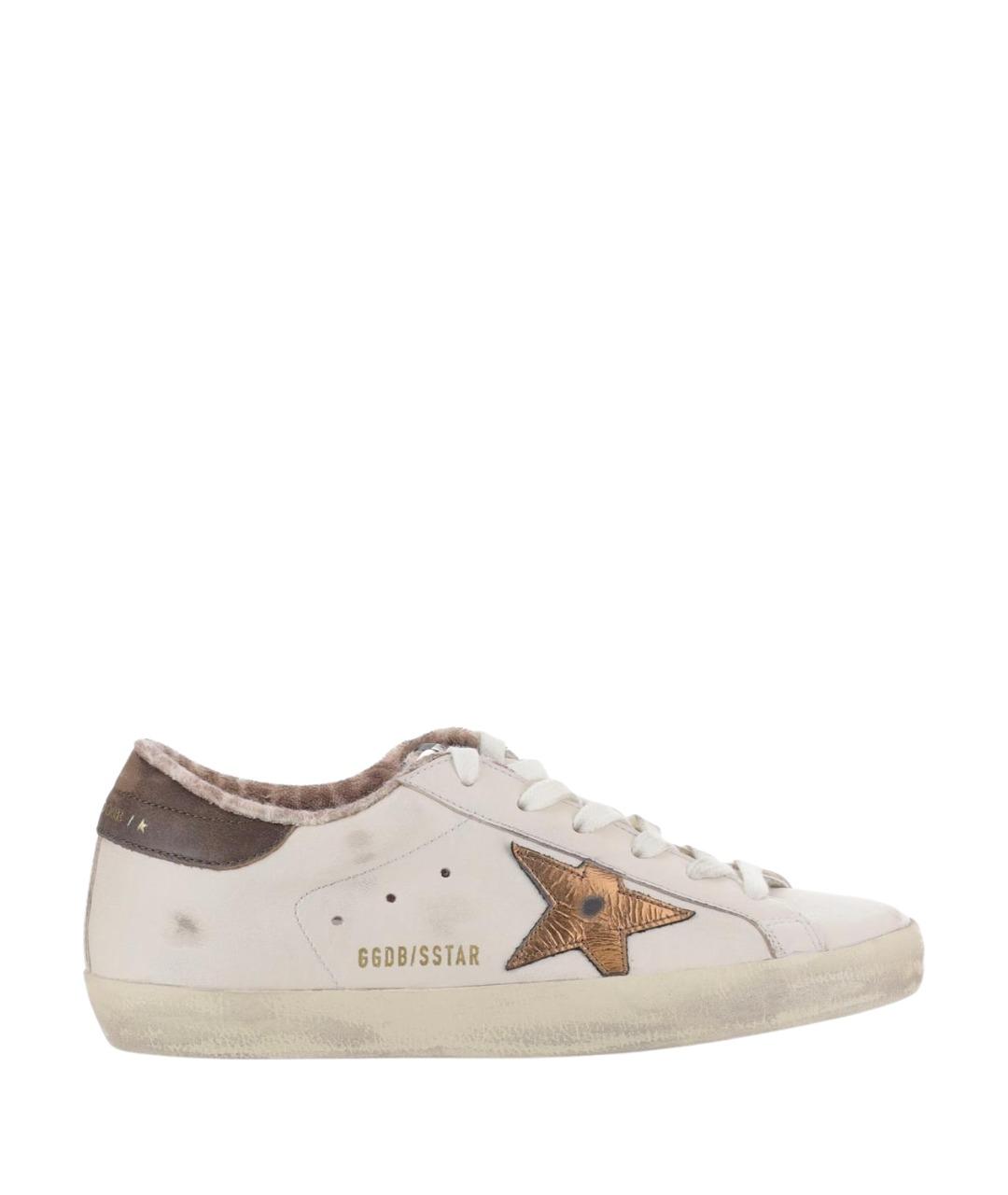 GOLDEN GOOSE Белые кожаные кеды, фото 1