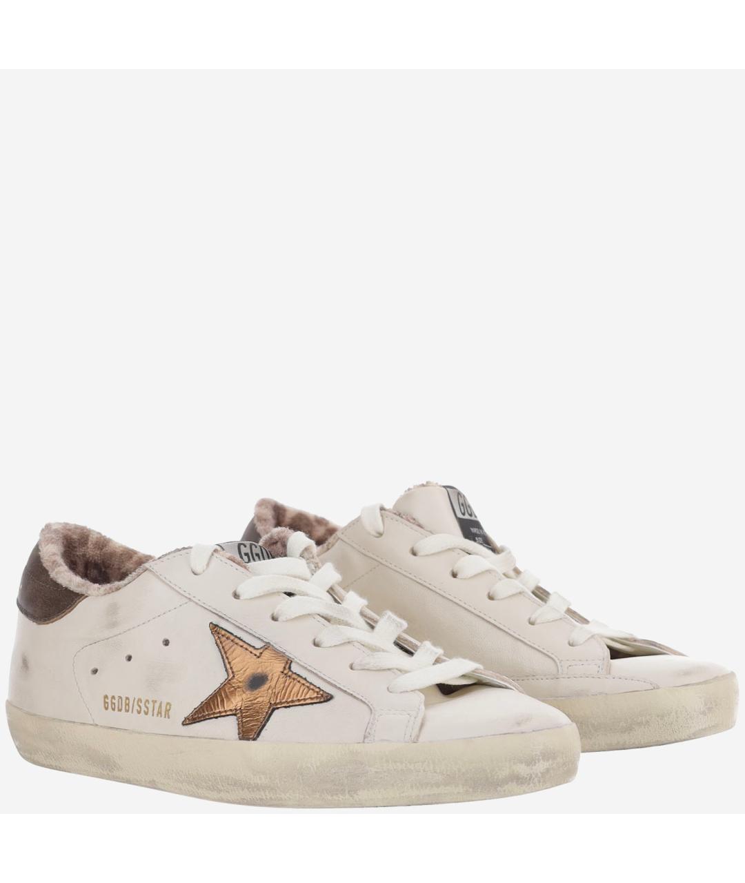 GOLDEN GOOSE Белые кожаные кеды, фото 3