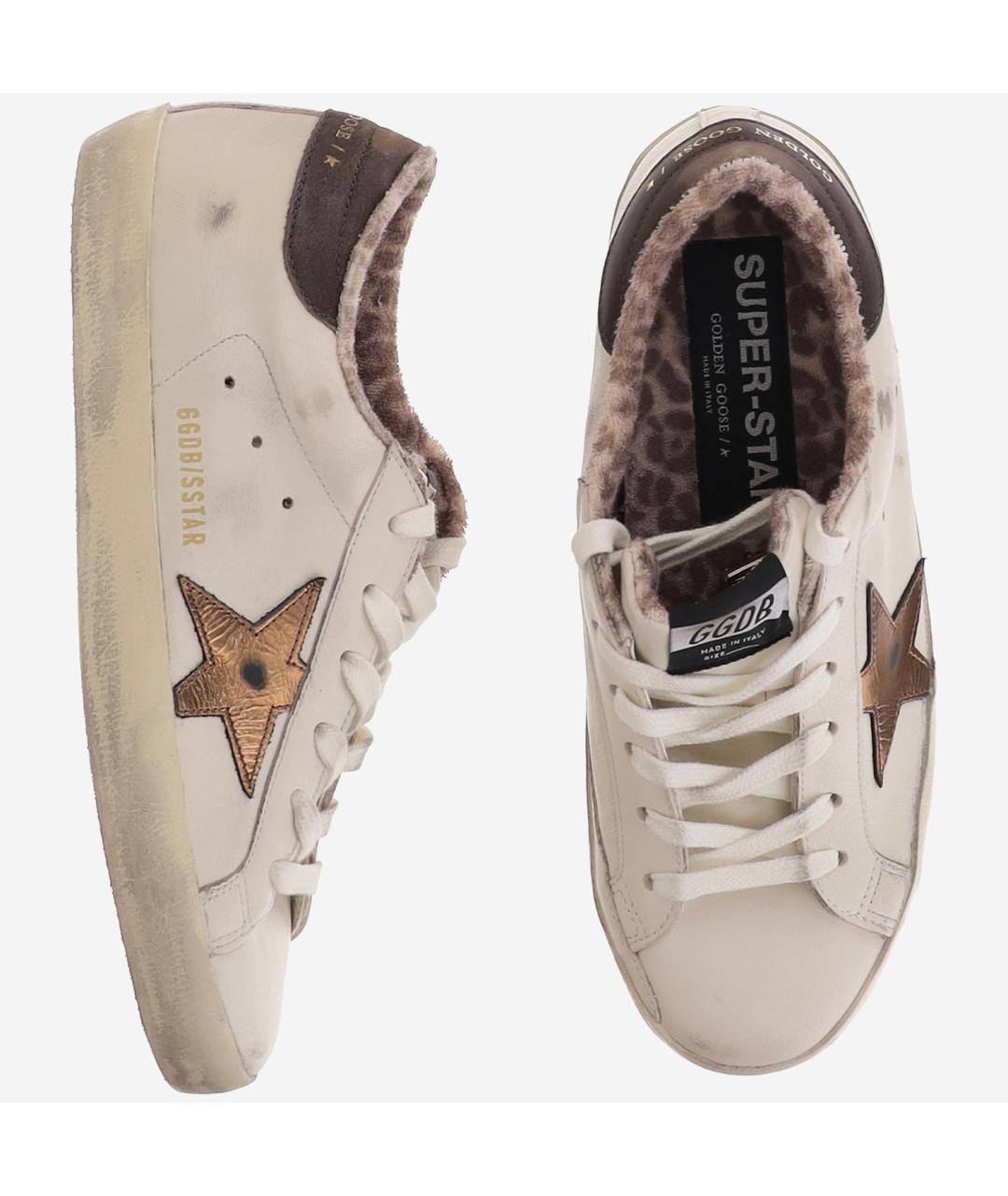 GOLDEN GOOSE Белые кожаные кеды, фото 2