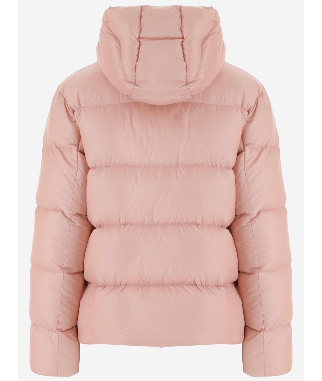 MONCLER Розовый полиамидовый пуховик, фото 2