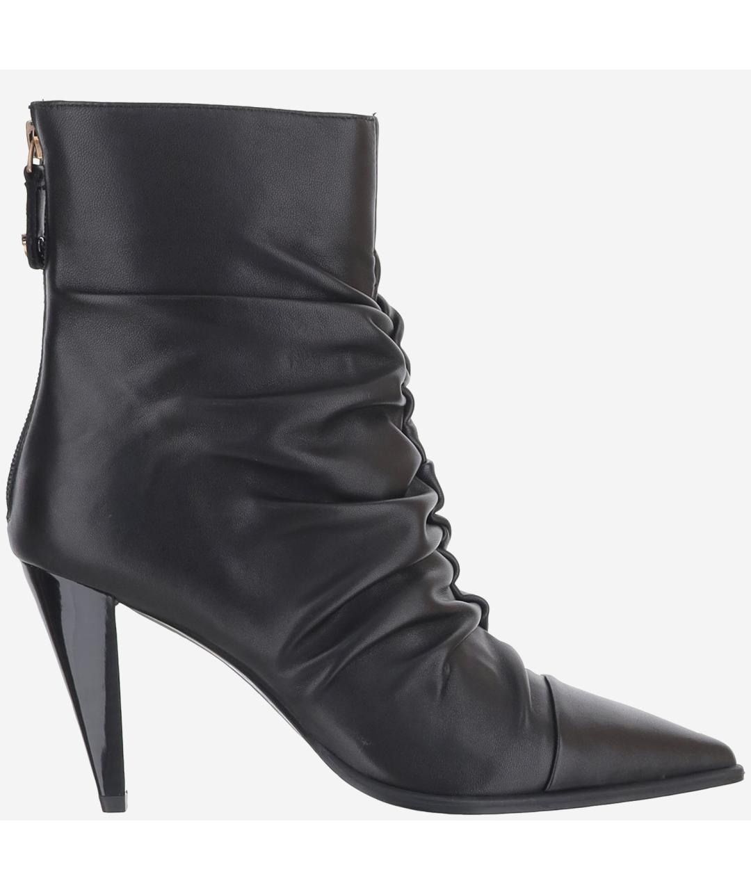 PINKO Черные кожаные ботильоны, фото 5