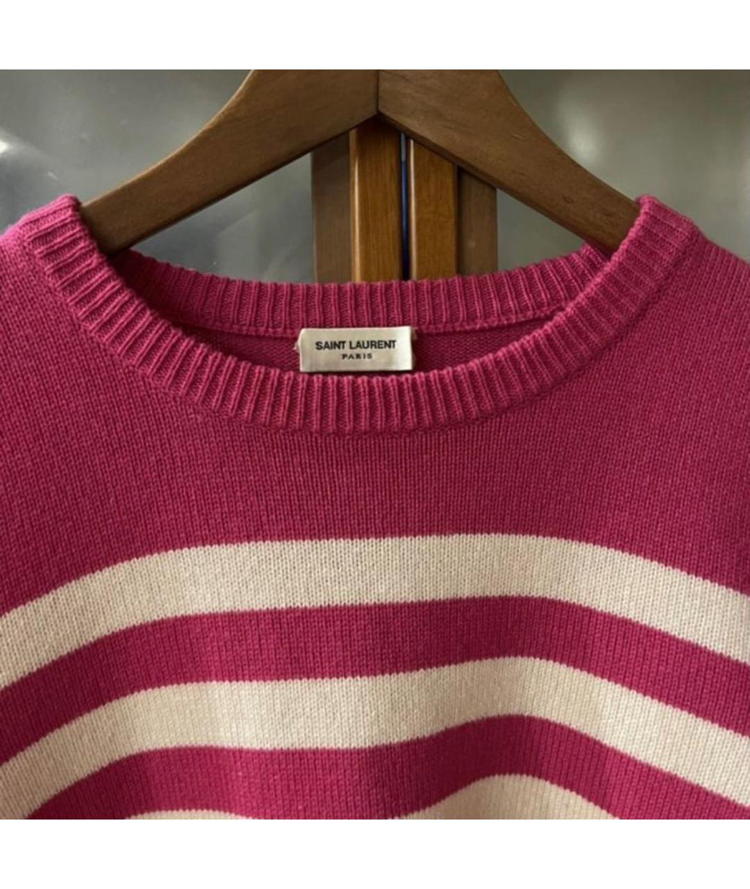 SAINT LAURENT Розовый кашемировый джемпер / свитер, фото 2