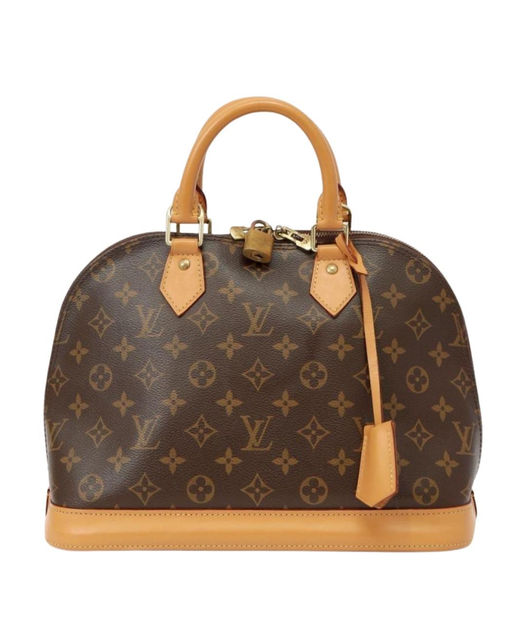 LOUIS VUITTON Коричневая сумка с короткими ручками из канвы, фото 1