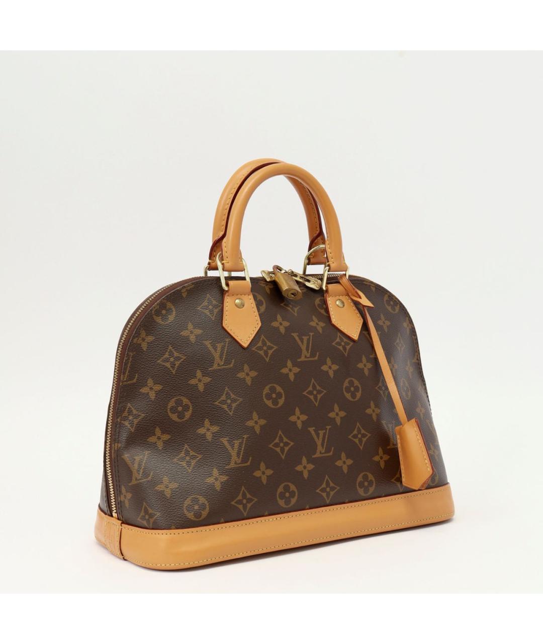 LOUIS VUITTON Коричневая сумка с короткими ручками из канвы, фото 2