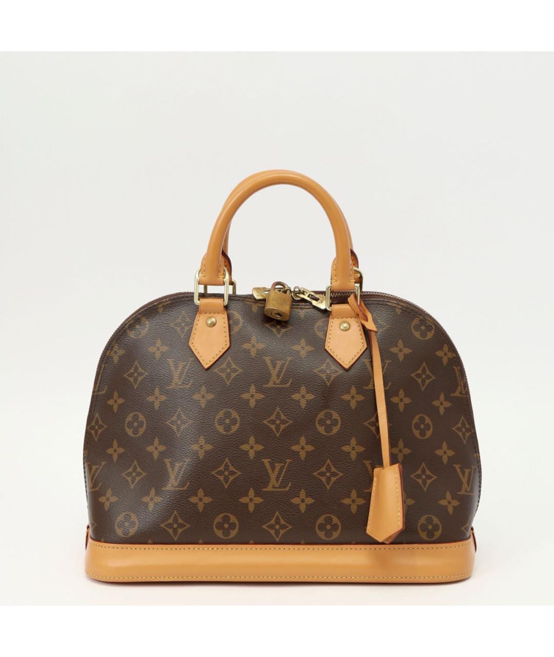 LOUIS VUITTON Коричневая сумка с короткими ручками из канвы, фото 5