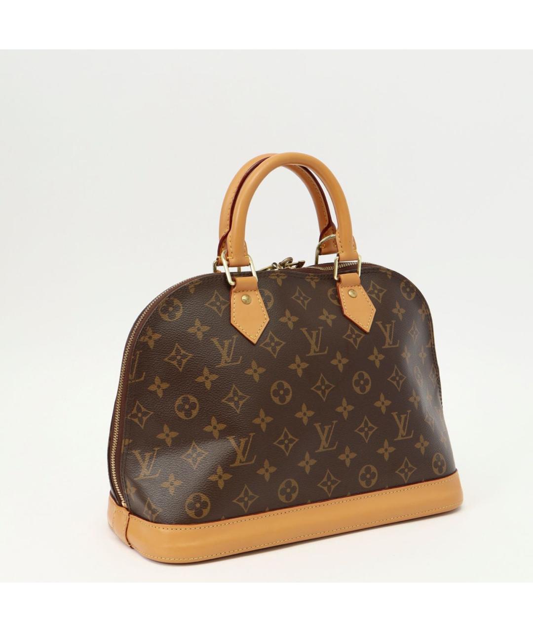 LOUIS VUITTON Коричневая сумка с короткими ручками из канвы, фото 3