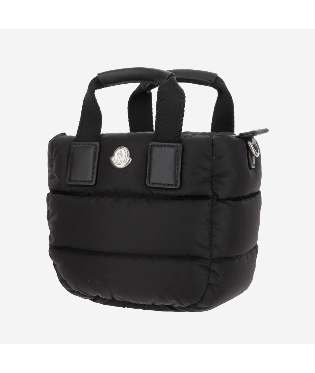 MONCLER Черная синтетическая сумка тоут, фото 2