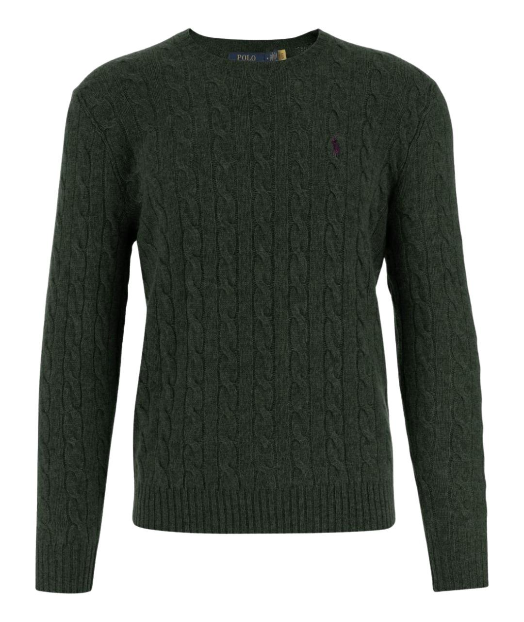 POLO RALPH LAUREN Зеленый шерстяной джемпер / свитер, фото 1