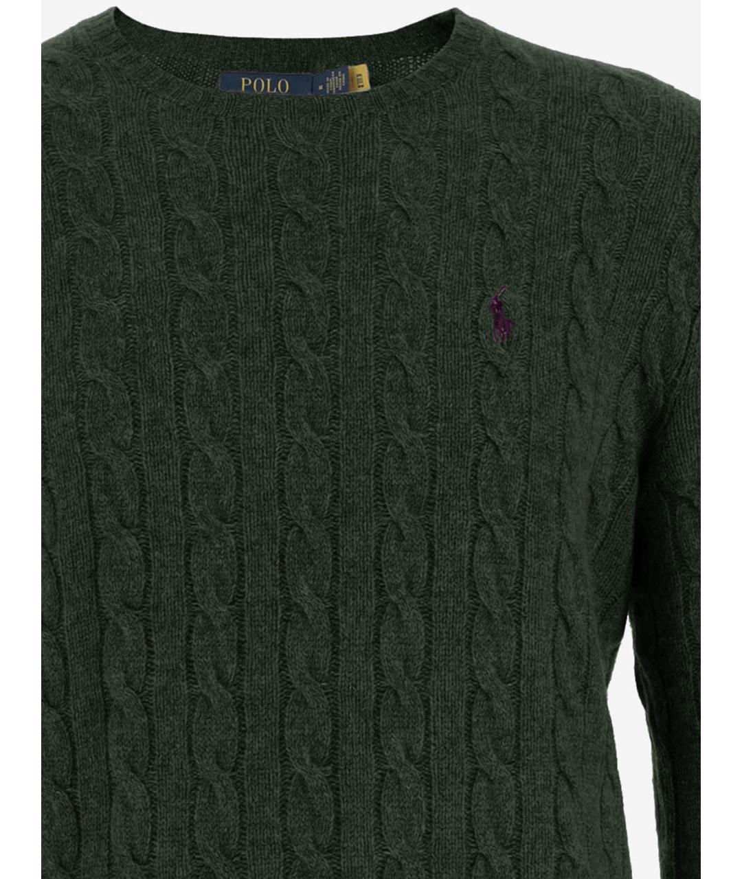 POLO RALPH LAUREN Зеленый шерстяной джемпер / свитер, фото 3