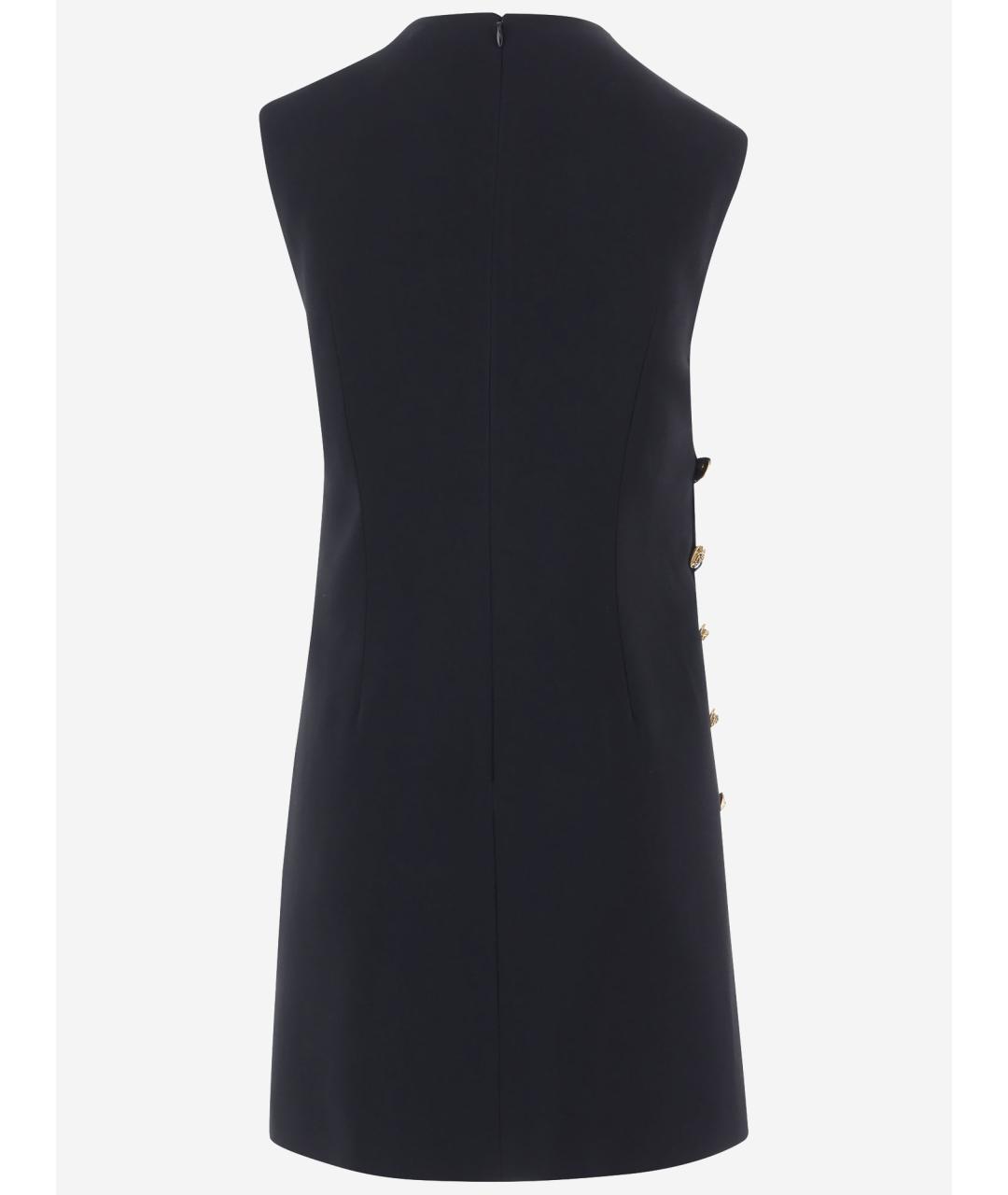 VERSACE Черное вискозное повседневное платье, фото 3