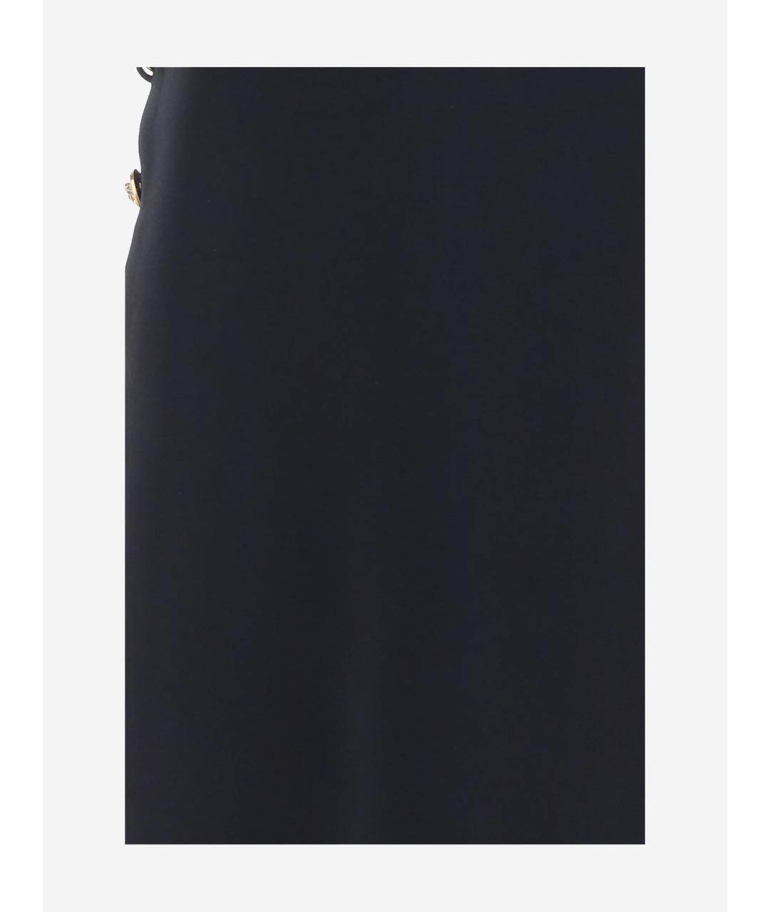VERSACE Черное вискозное повседневное платье, фото 4