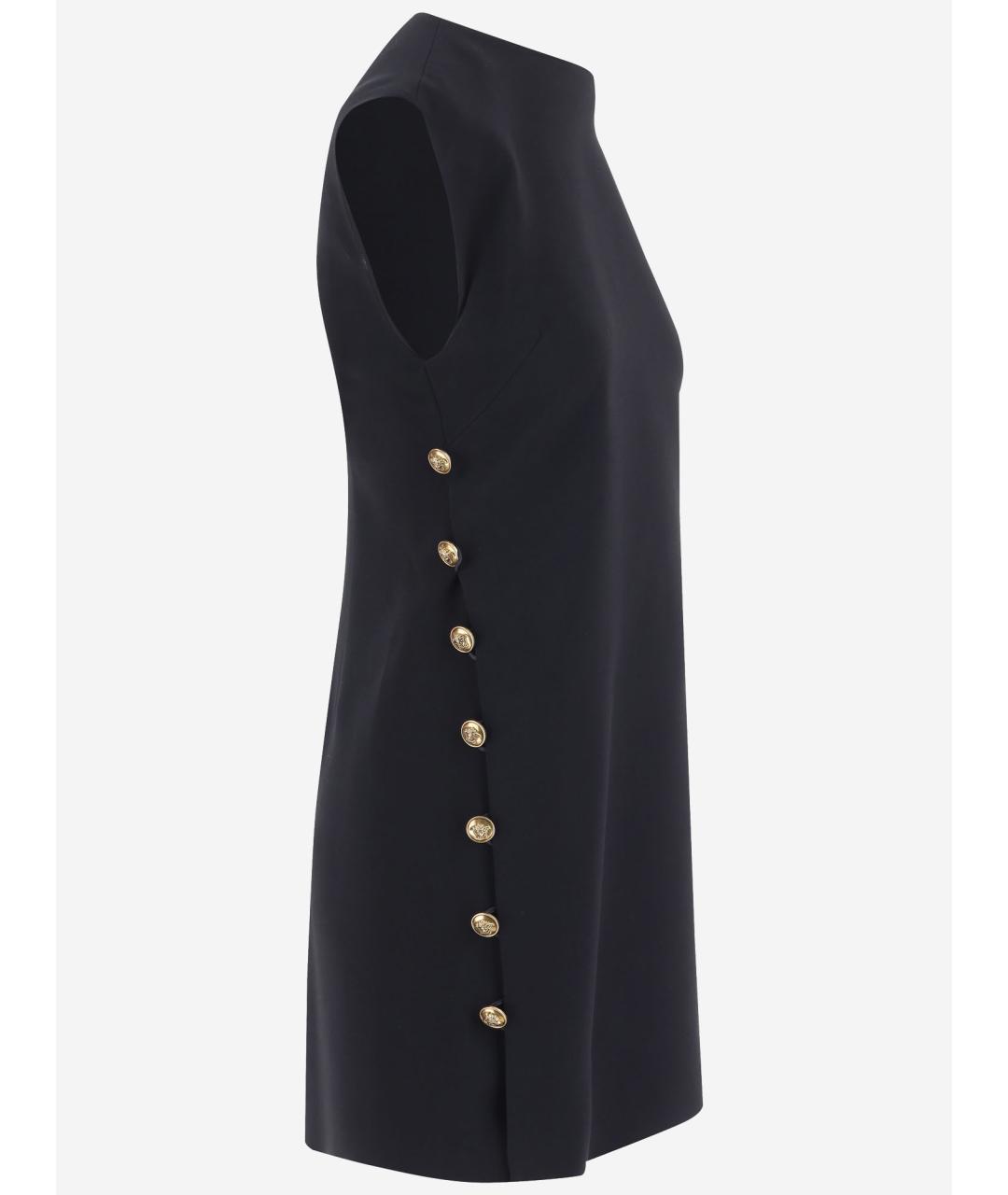 VERSACE Черное вискозное повседневное платье, фото 2