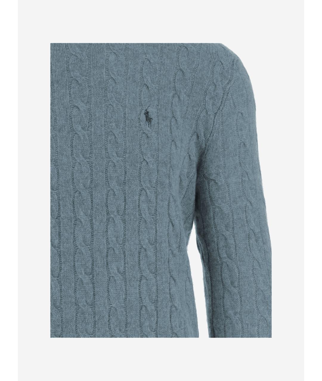 POLO RALPH LAUREN Бирюзовый шерстяной джемпер / свитер, фото 3