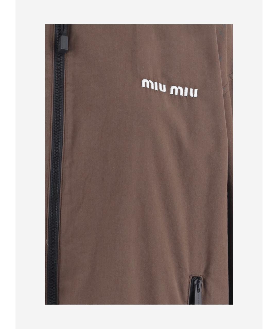 MIU MIU Коричневая хлопковая куртка, фото 3