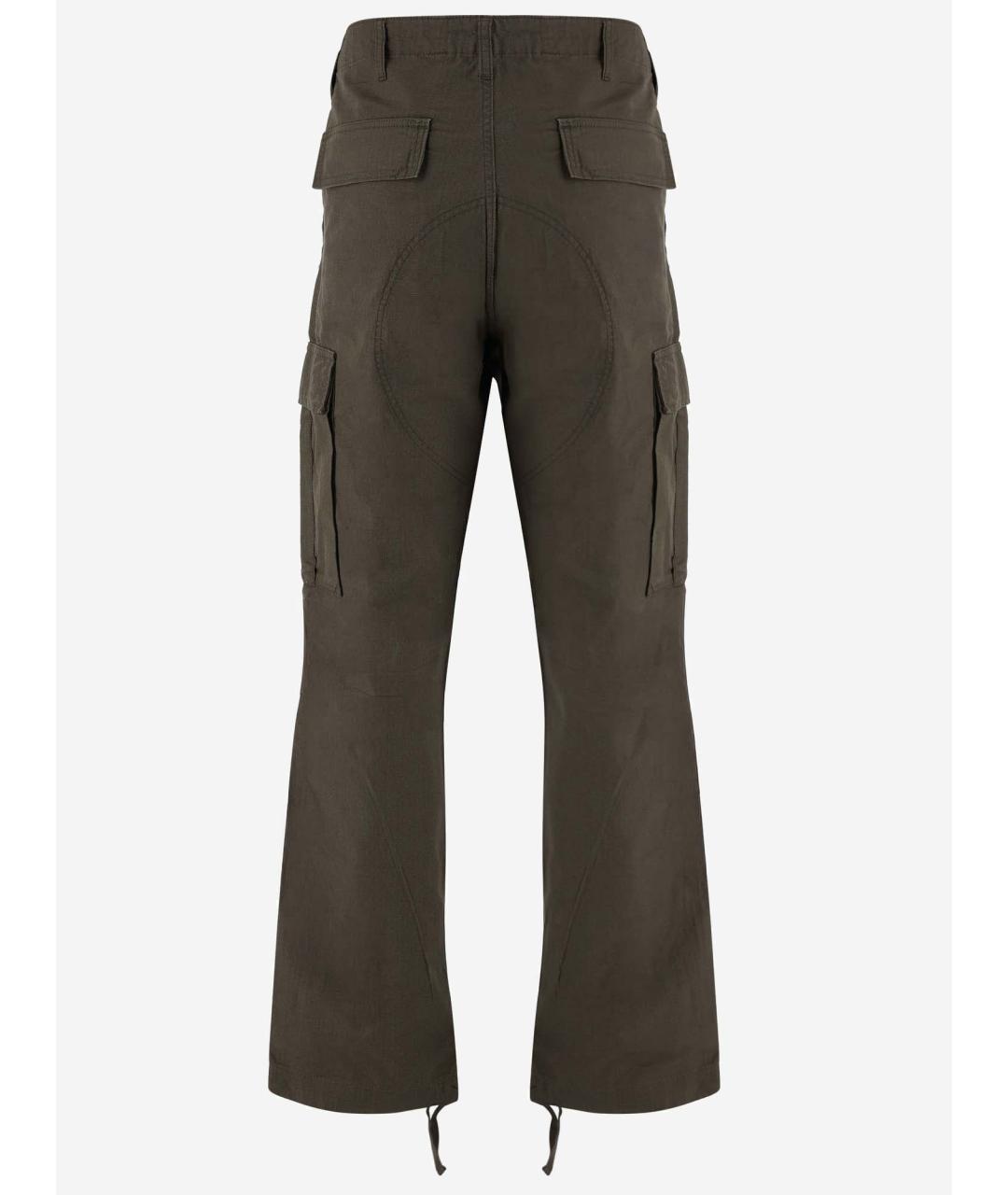 CARHARTT WIP Коричневые хлопковые повседневные брюки, фото 2