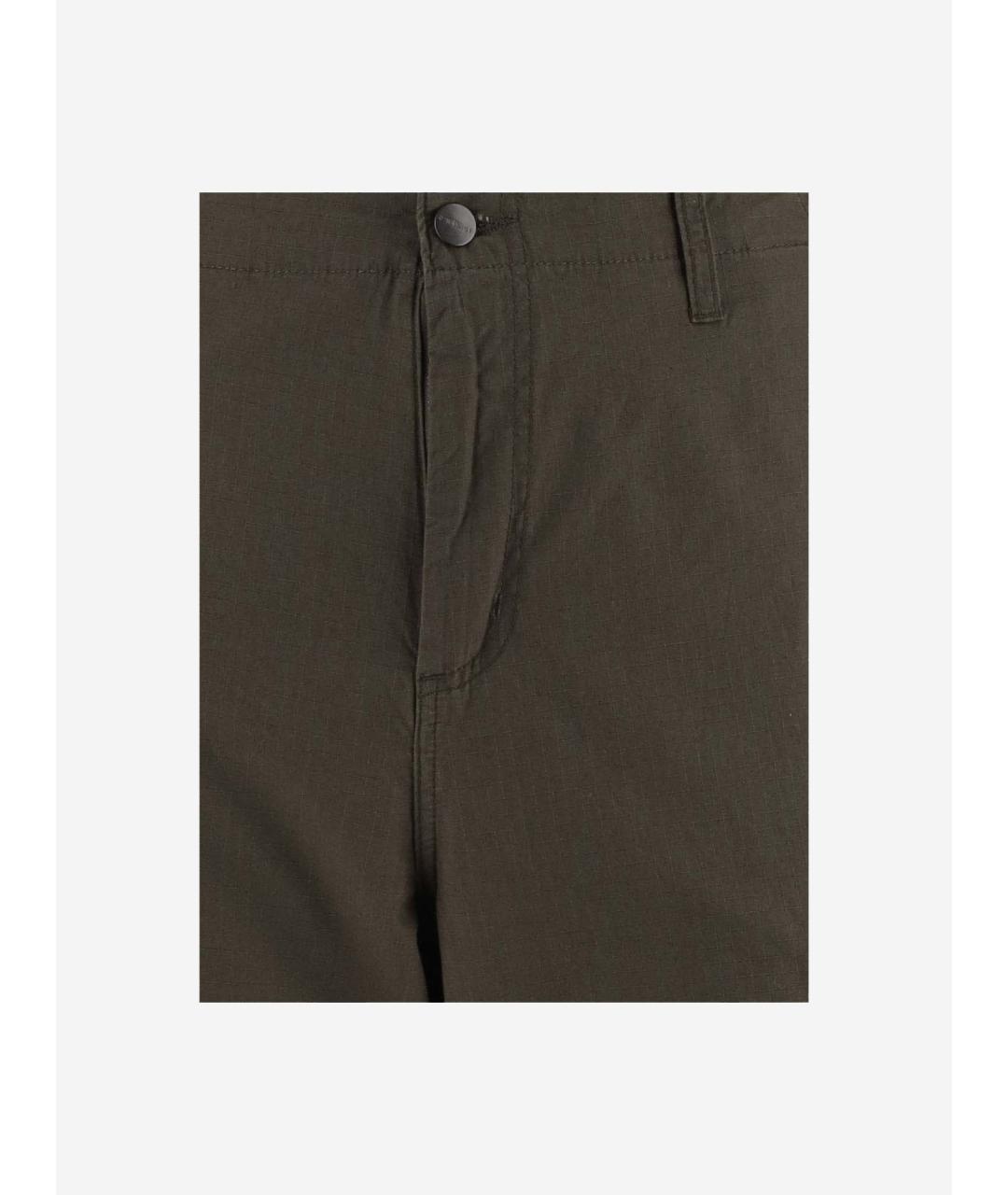 CARHARTT WIP Коричневые хлопковые повседневные брюки, фото 3