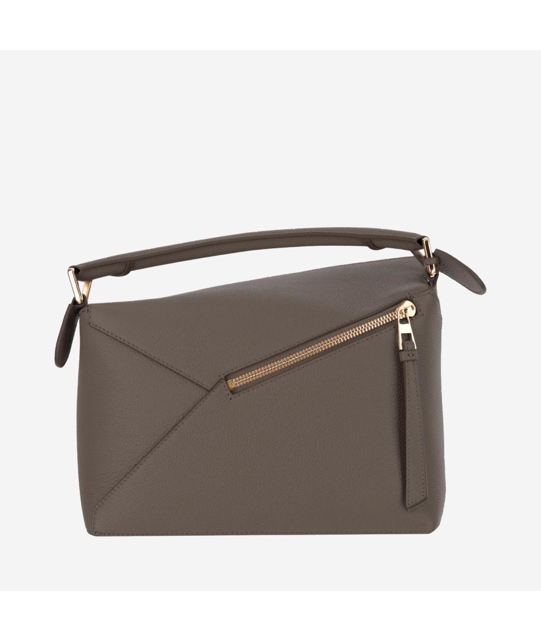LOEWE Коричневая кожаная сумка через плечо, фото 3