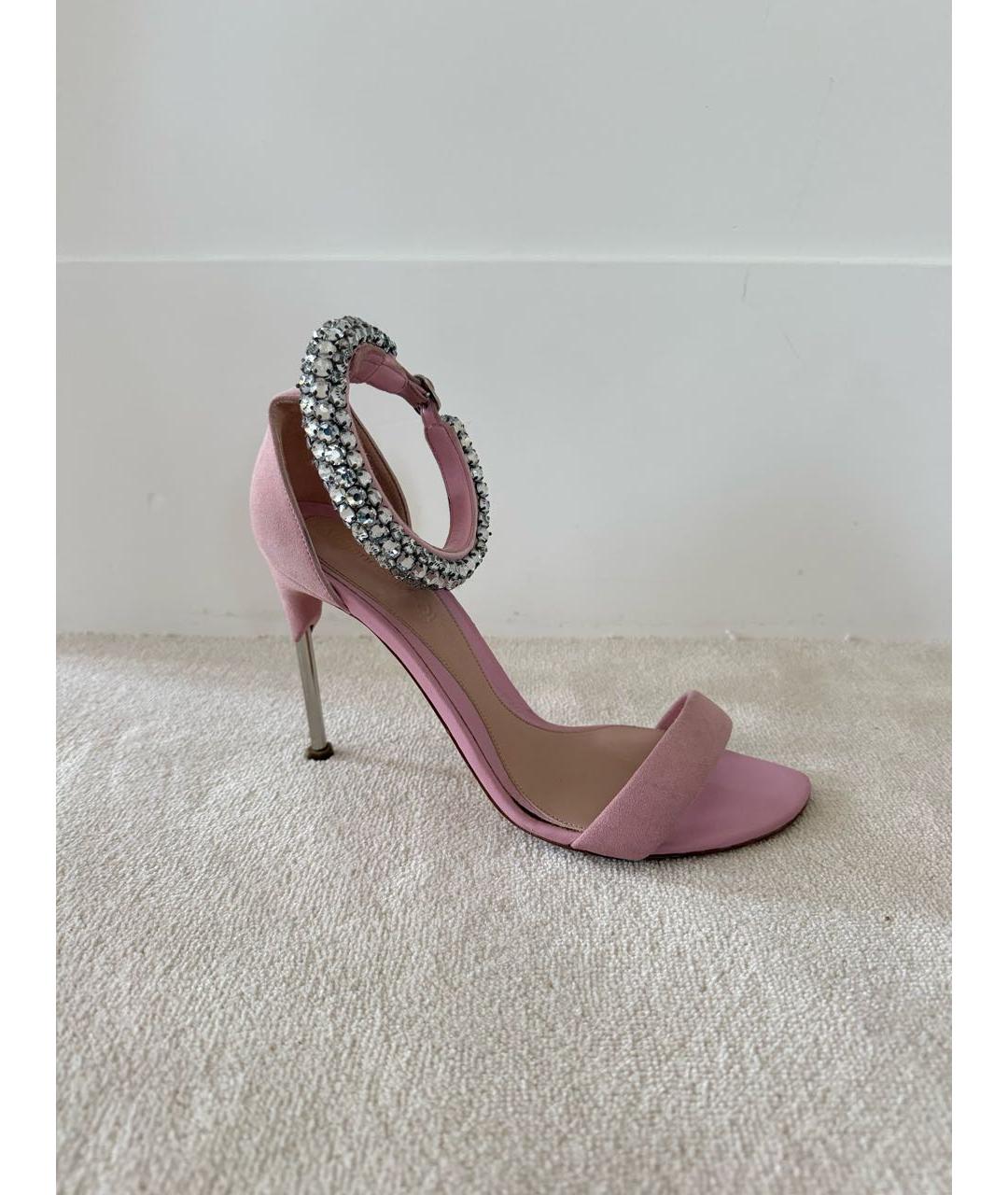 ALEXANDER MCQUEEN Розовые замшевые туфли, фото 9