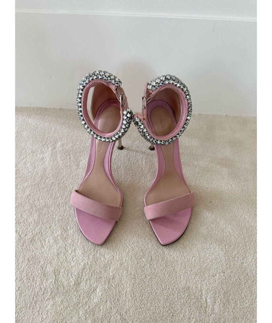 ALEXANDER MCQUEEN Розовые замшевые туфли, фото 4