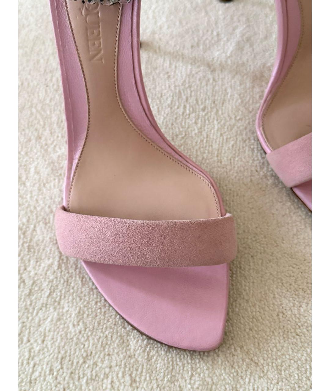 ALEXANDER MCQUEEN Розовые замшевые туфли, фото 7