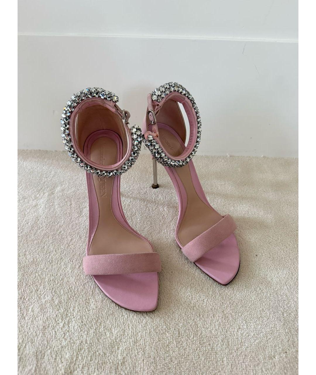 ALEXANDER MCQUEEN Розовые замшевые туфли, фото 3