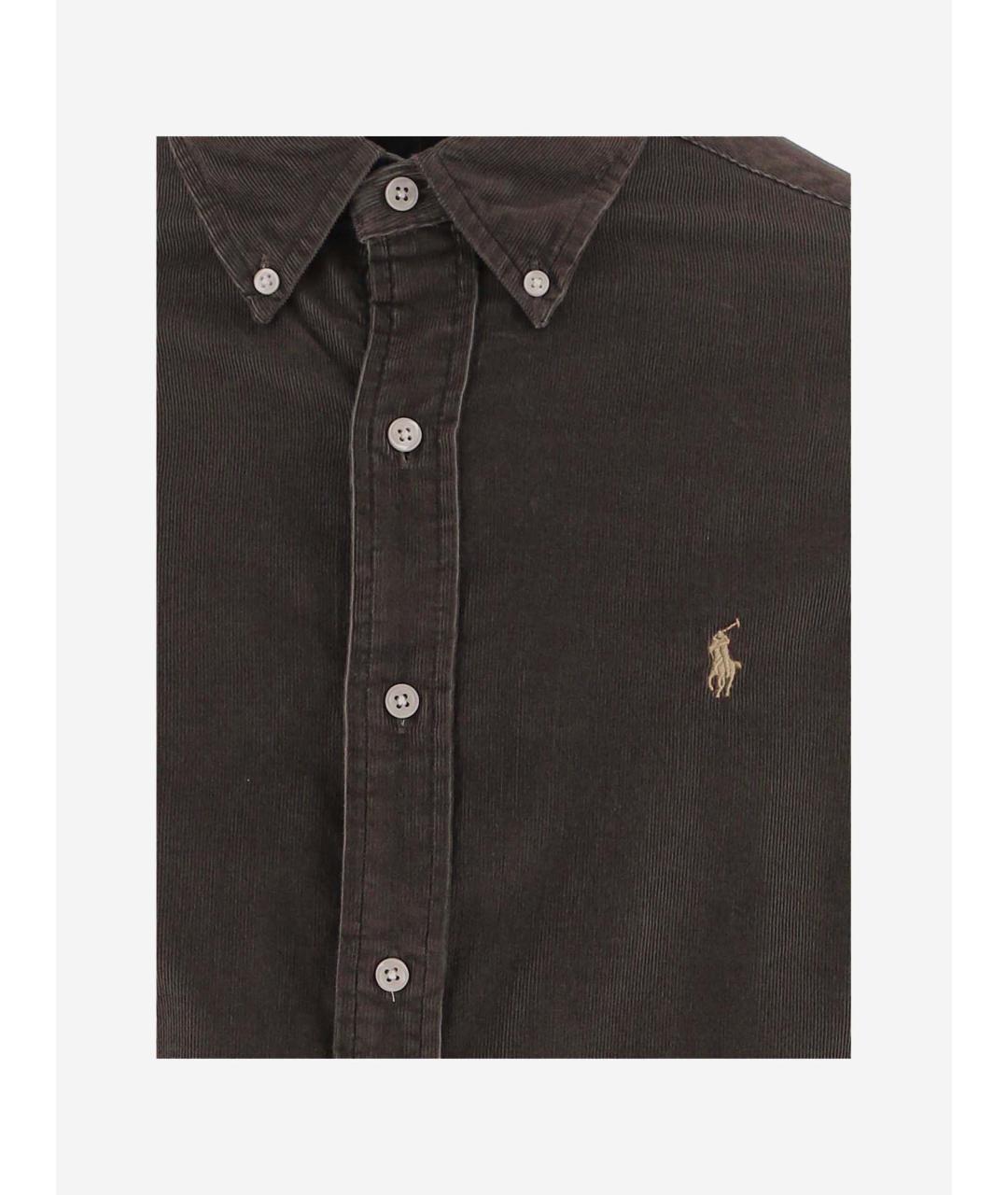 POLO RALPH LAUREN Коричневая хлопковая кэжуал рубашка, фото 3