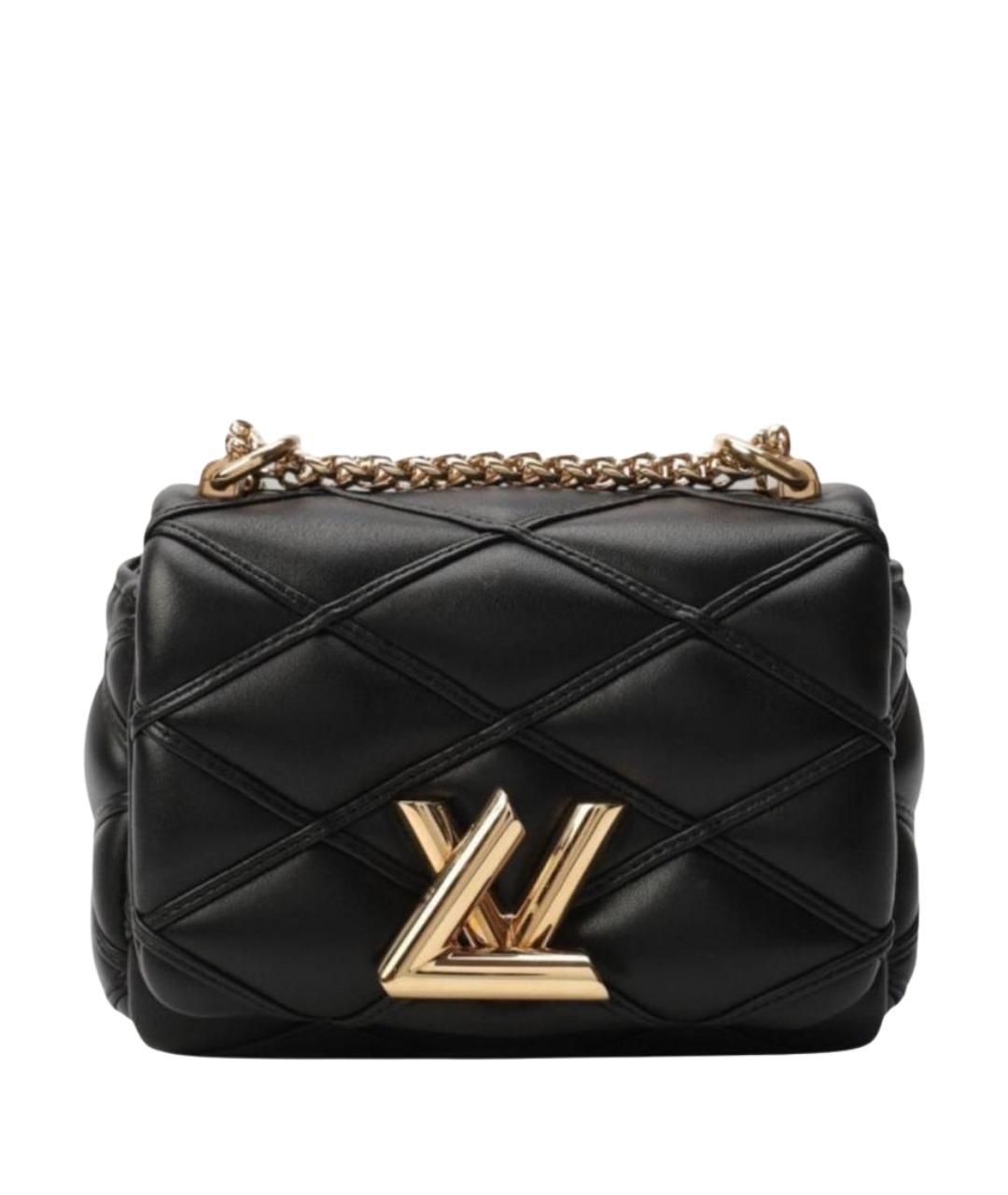LOUIS VUITTON Черная кожаная сумка через плечо, фото 1