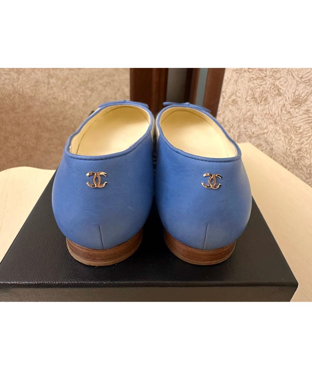 CHANEL Мульти кожаные балетки, фото 4