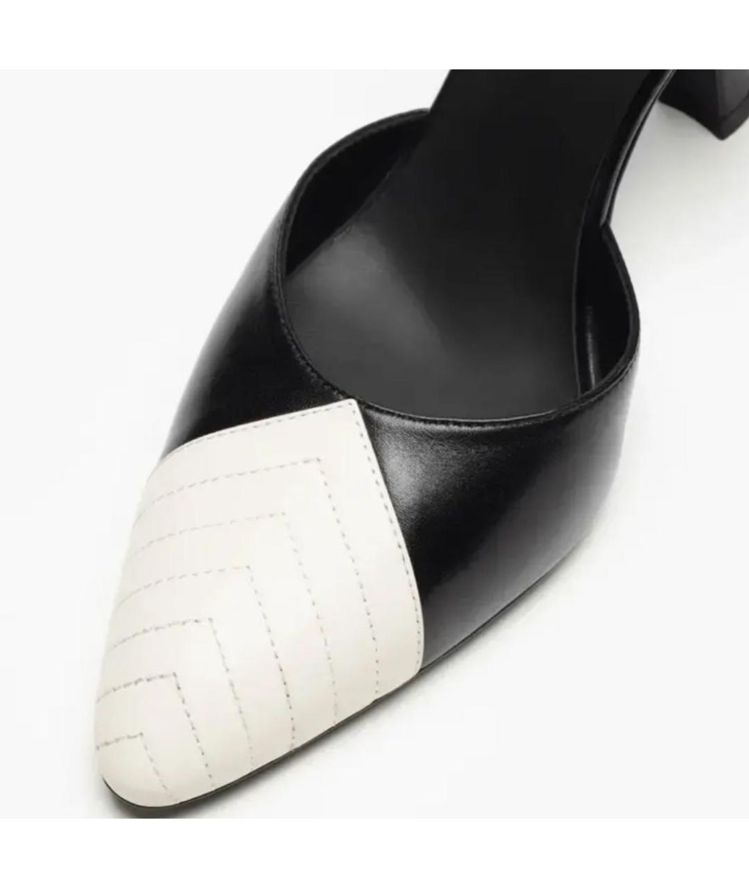 CHANEL Черные туфли из кожи аллигатора, фото 3