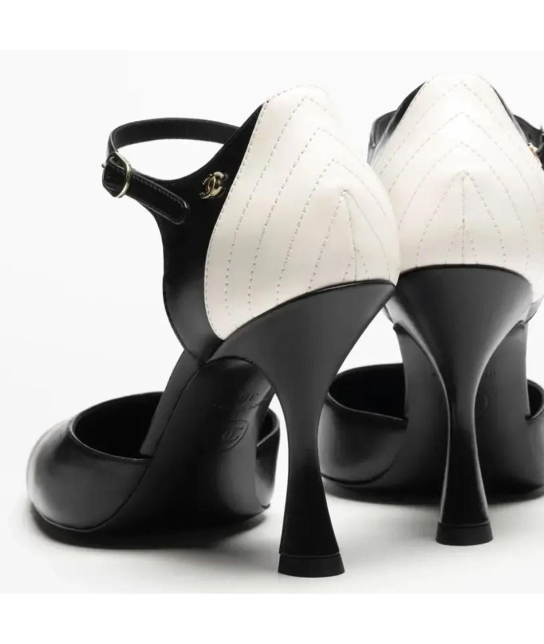 CHANEL Черные туфли из кожи аллигатора, фото 4