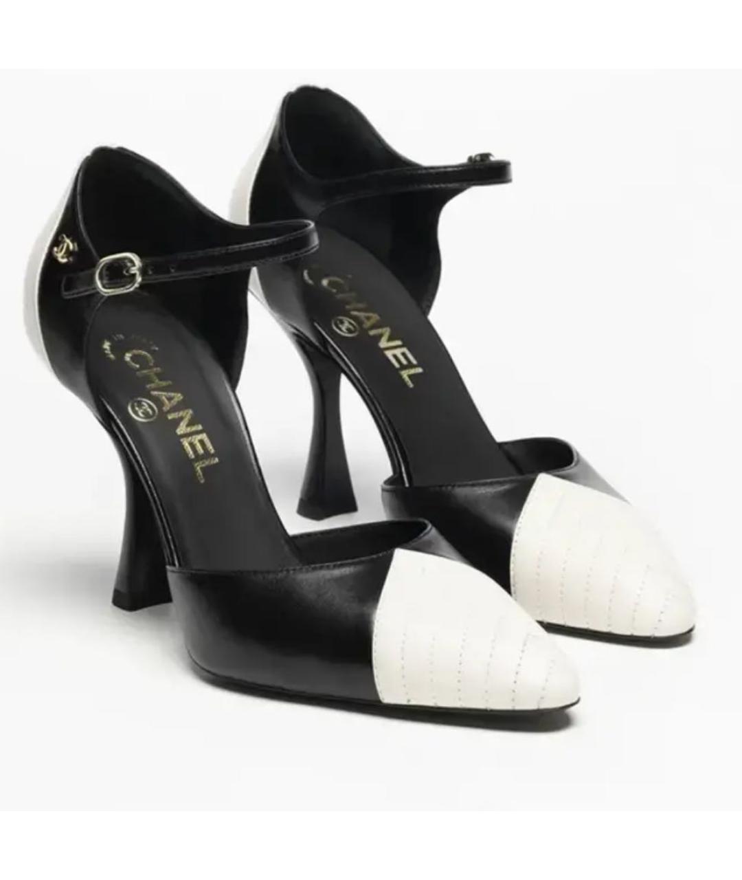 CHANEL Черные туфли из кожи аллигатора, фото 2