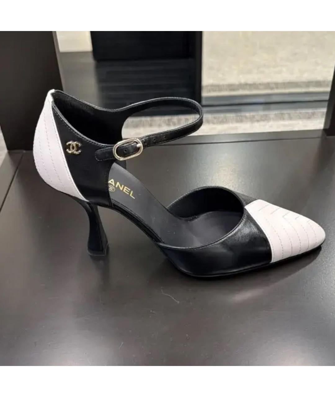CHANEL Черные туфли из кожи аллигатора, фото 5