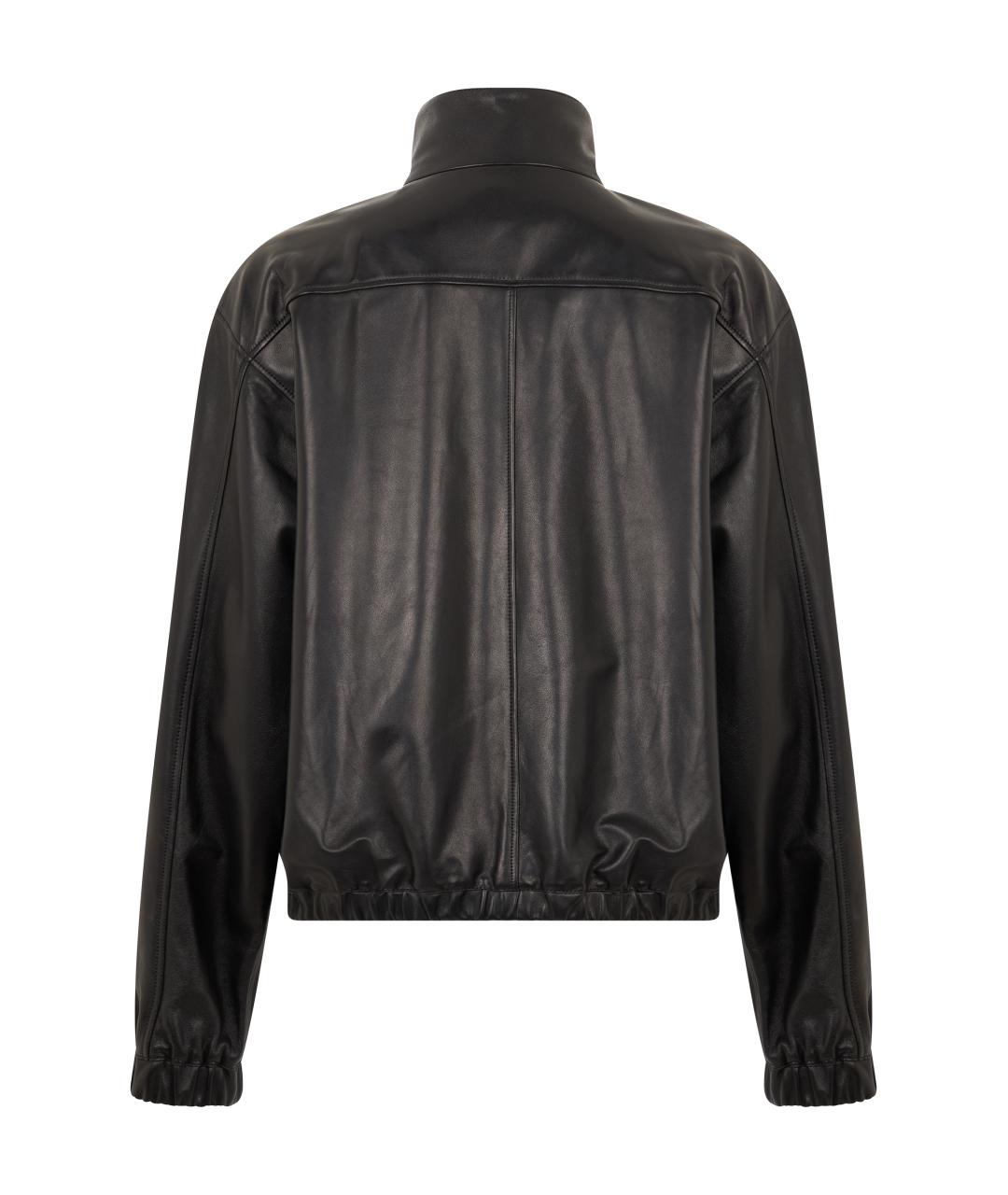 SAINT LAURENT Черная кожаная куртка, фото 2