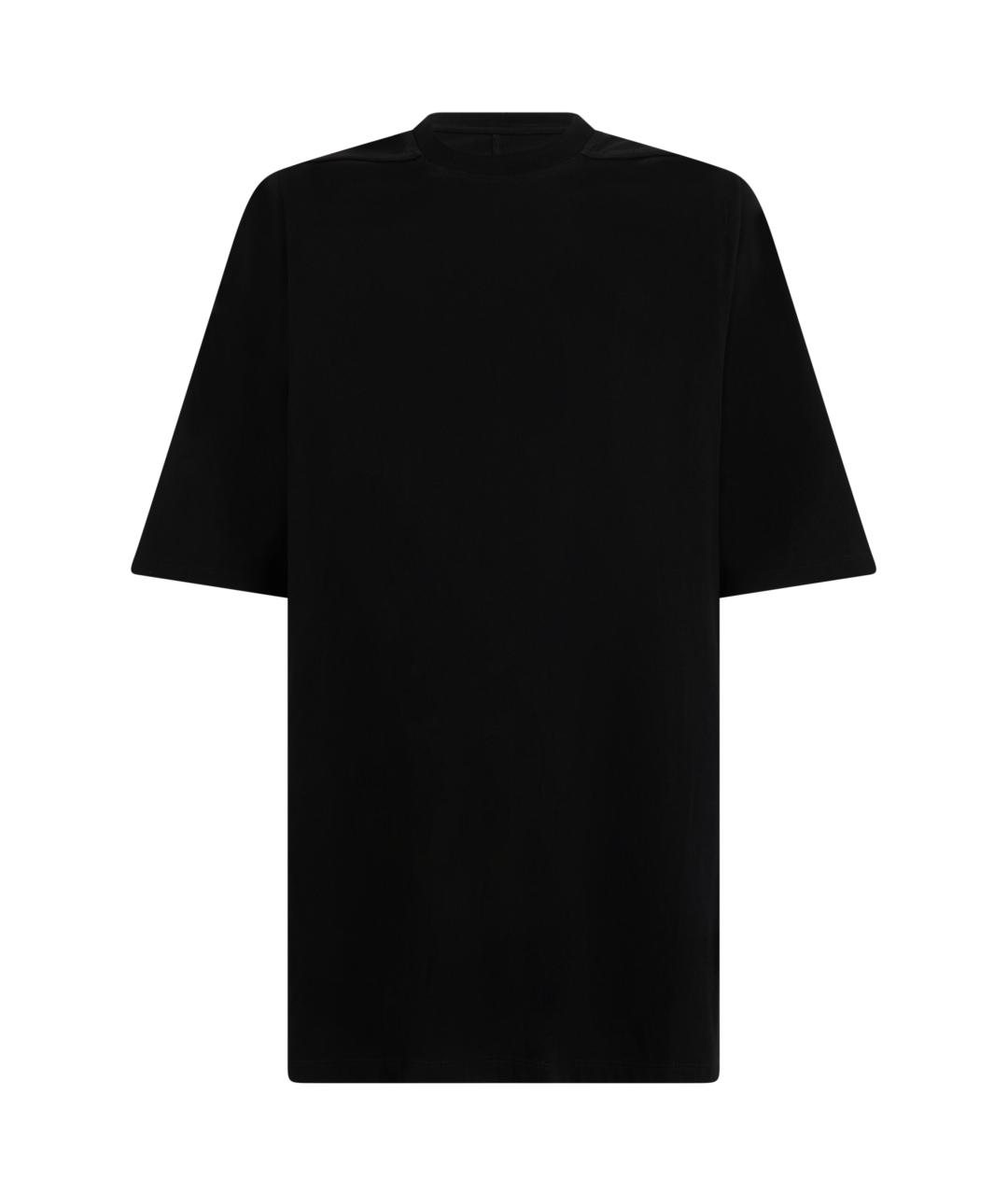 RICK OWENS Черная хлопковая футболка, фото 1