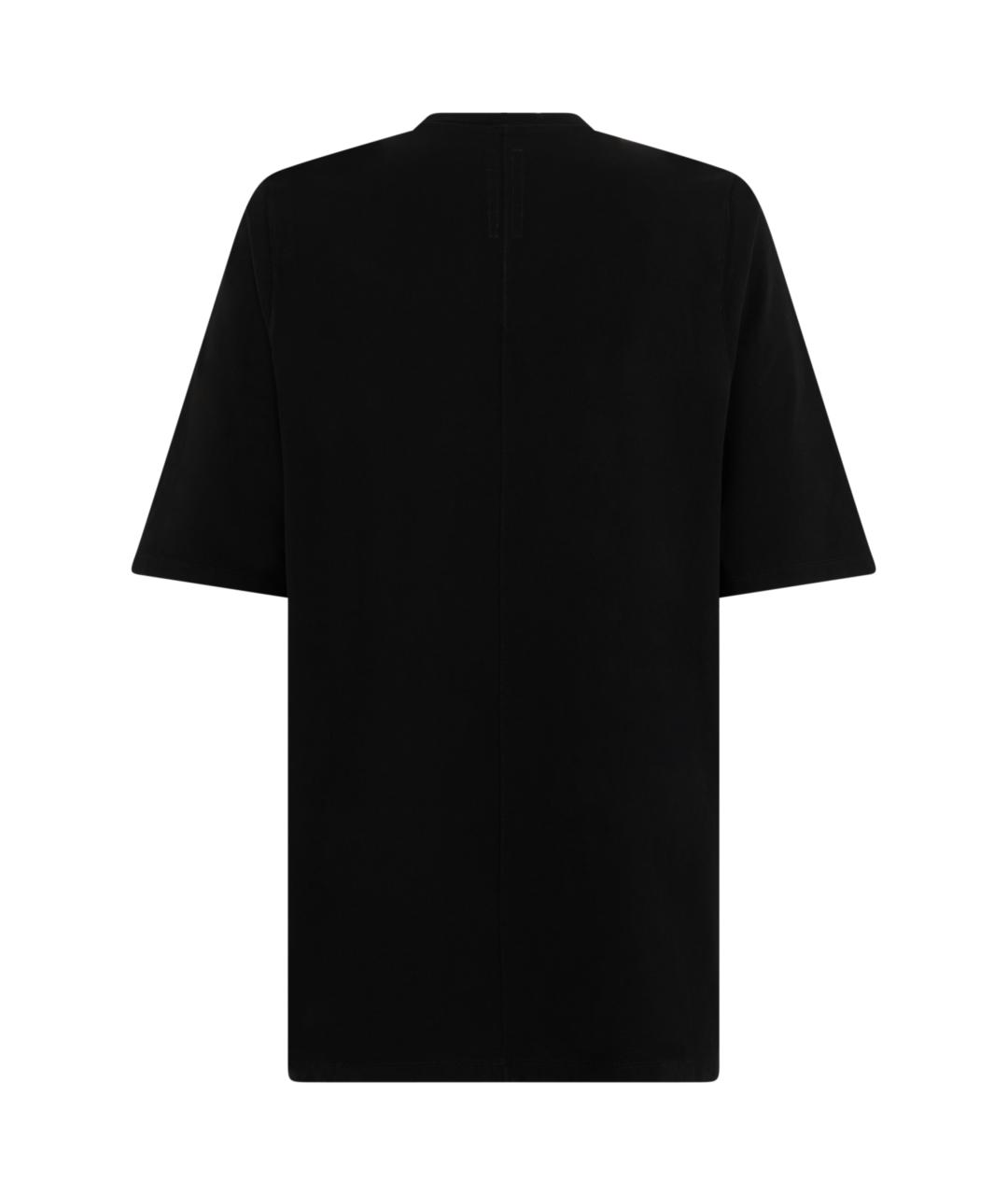 RICK OWENS Черная хлопковая футболка, фото 2