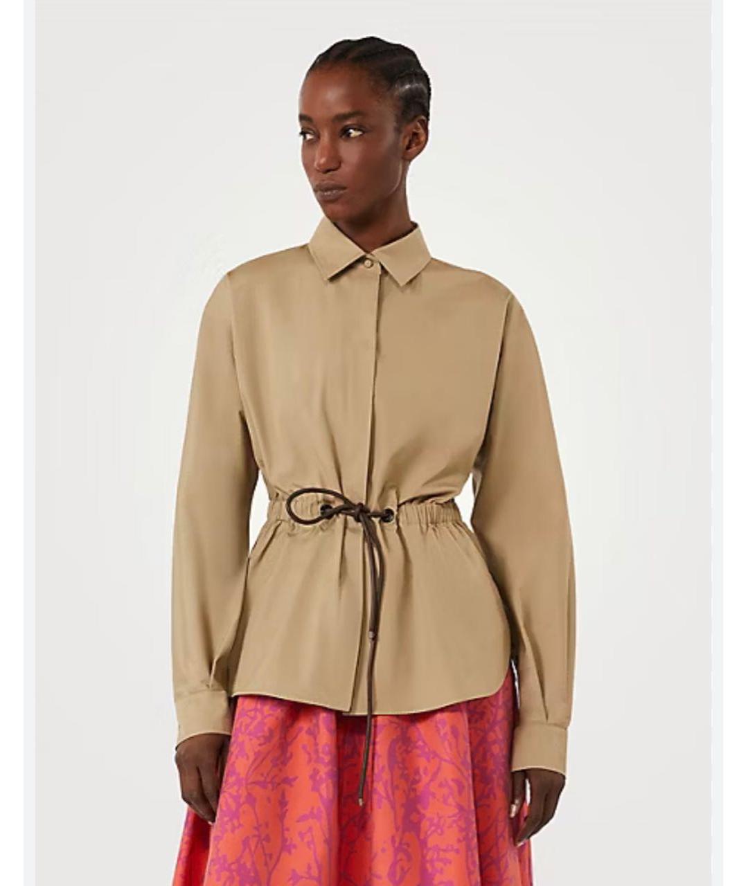 MAX MARA Бежевая блузы, фото 3