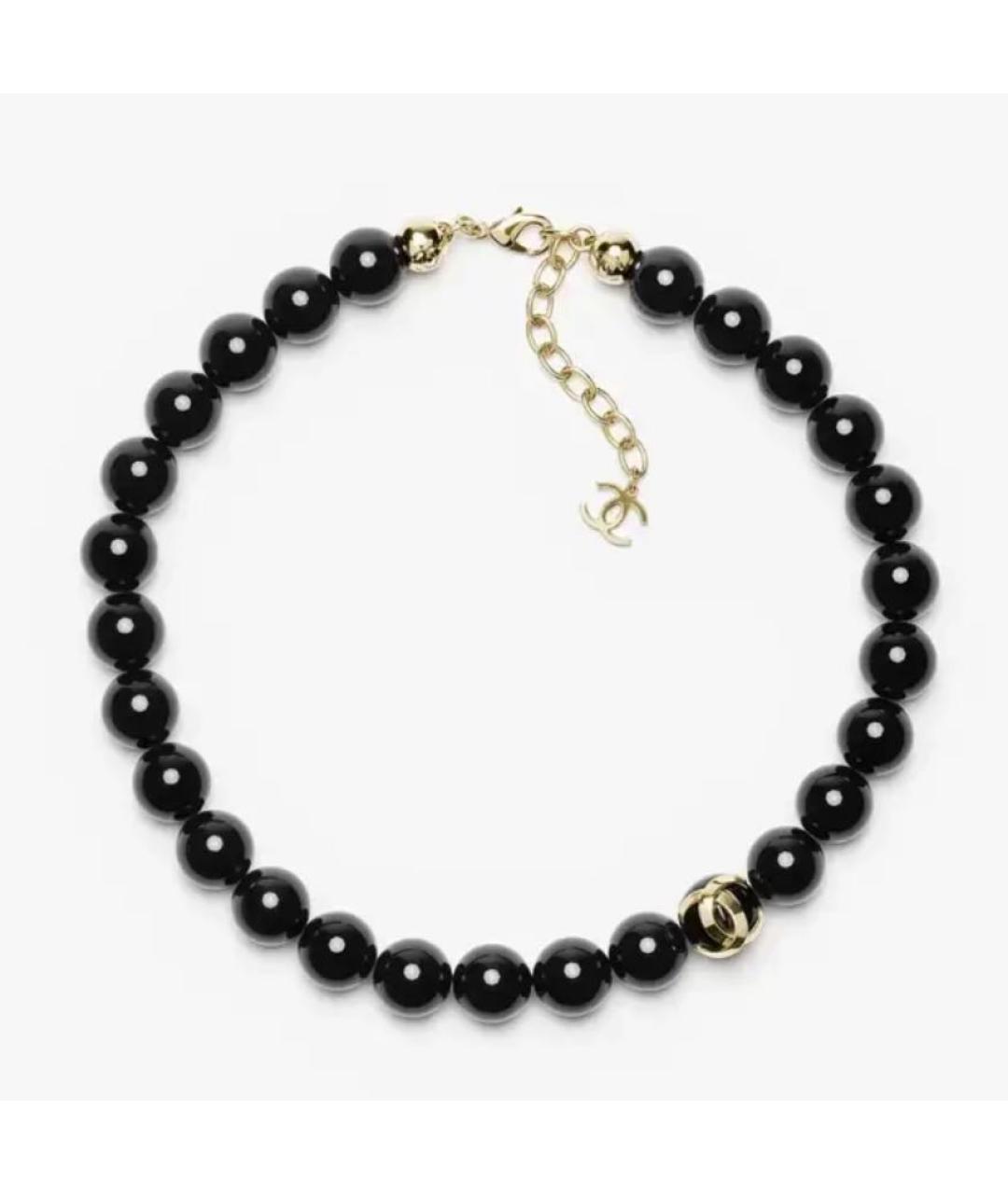 CHANEL Черное металлическое колье, фото 6
