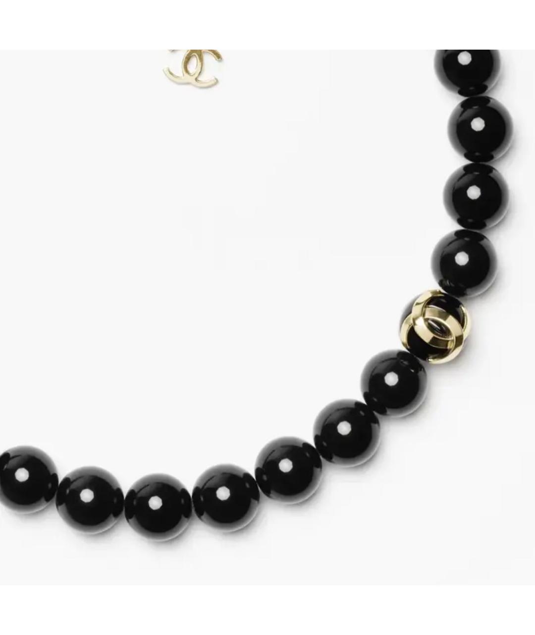 CHANEL Черное металлическое колье, фото 4