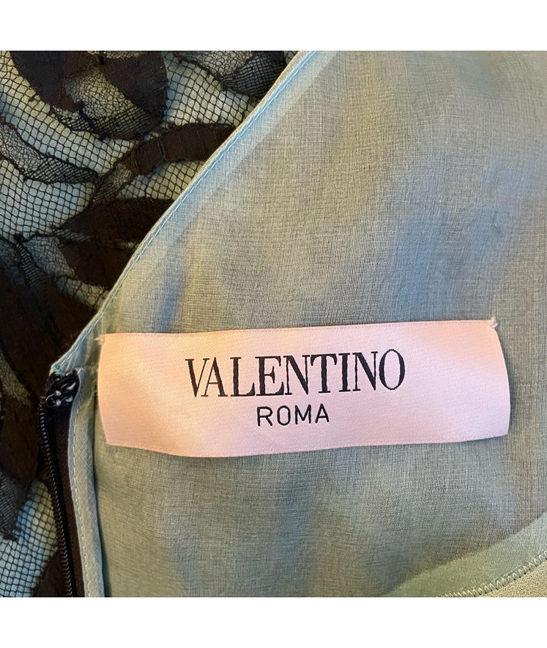 VALENTINO Зеленое шелковое вечернее платье, фото 3