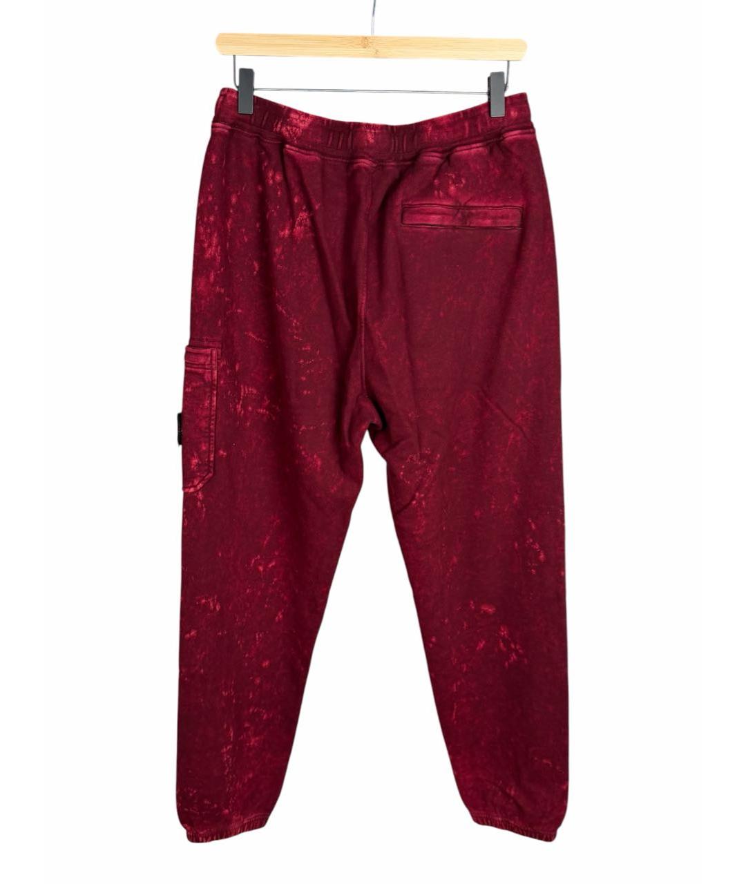 STONE ISLAND Красные хлопковые повседневные брюки, фото 2