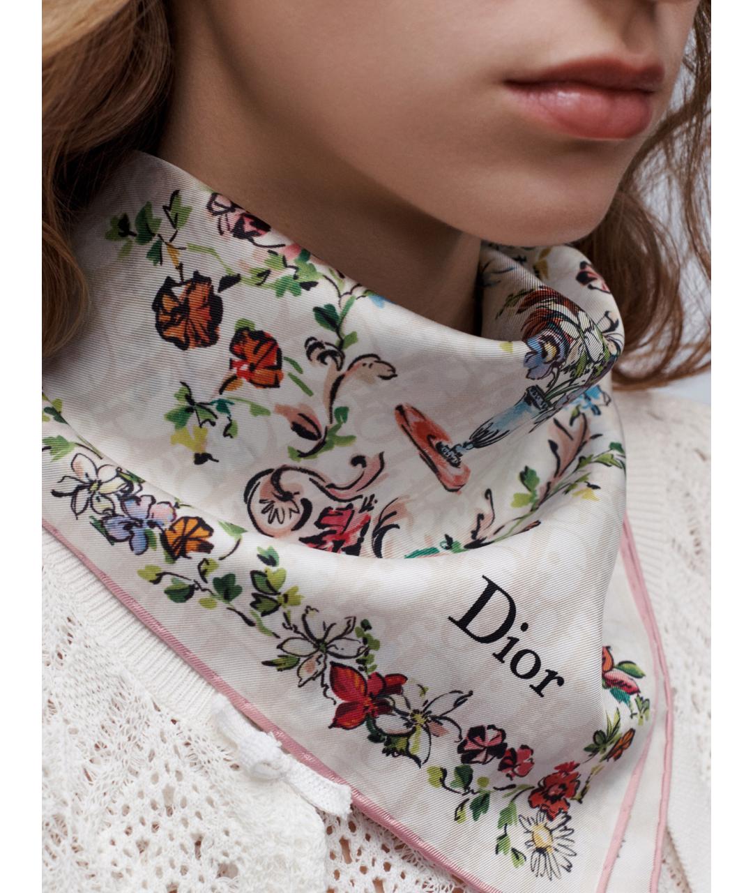 CHRISTIAN DIOR Мульти шелковый платок, фото 2