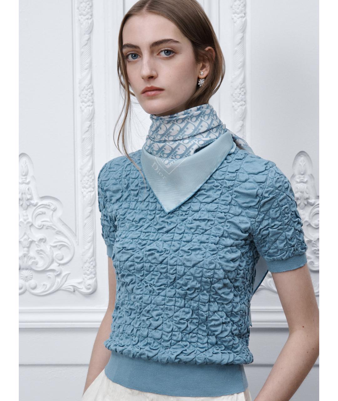 CHRISTIAN DIOR Мульти шелковый шарф, фото 2