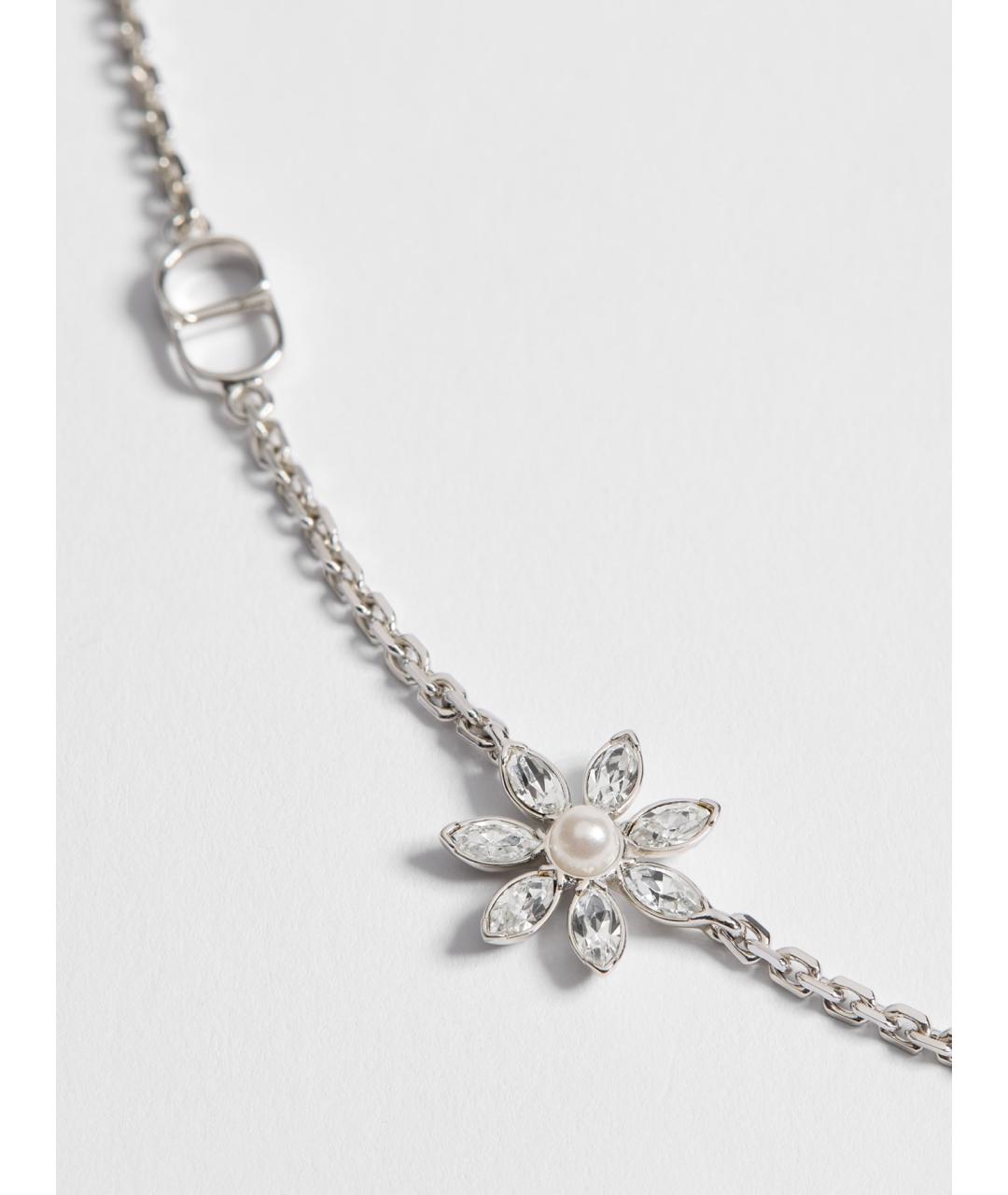 CHRISTIAN DIOR Серебряное металлическое колье, фото 2