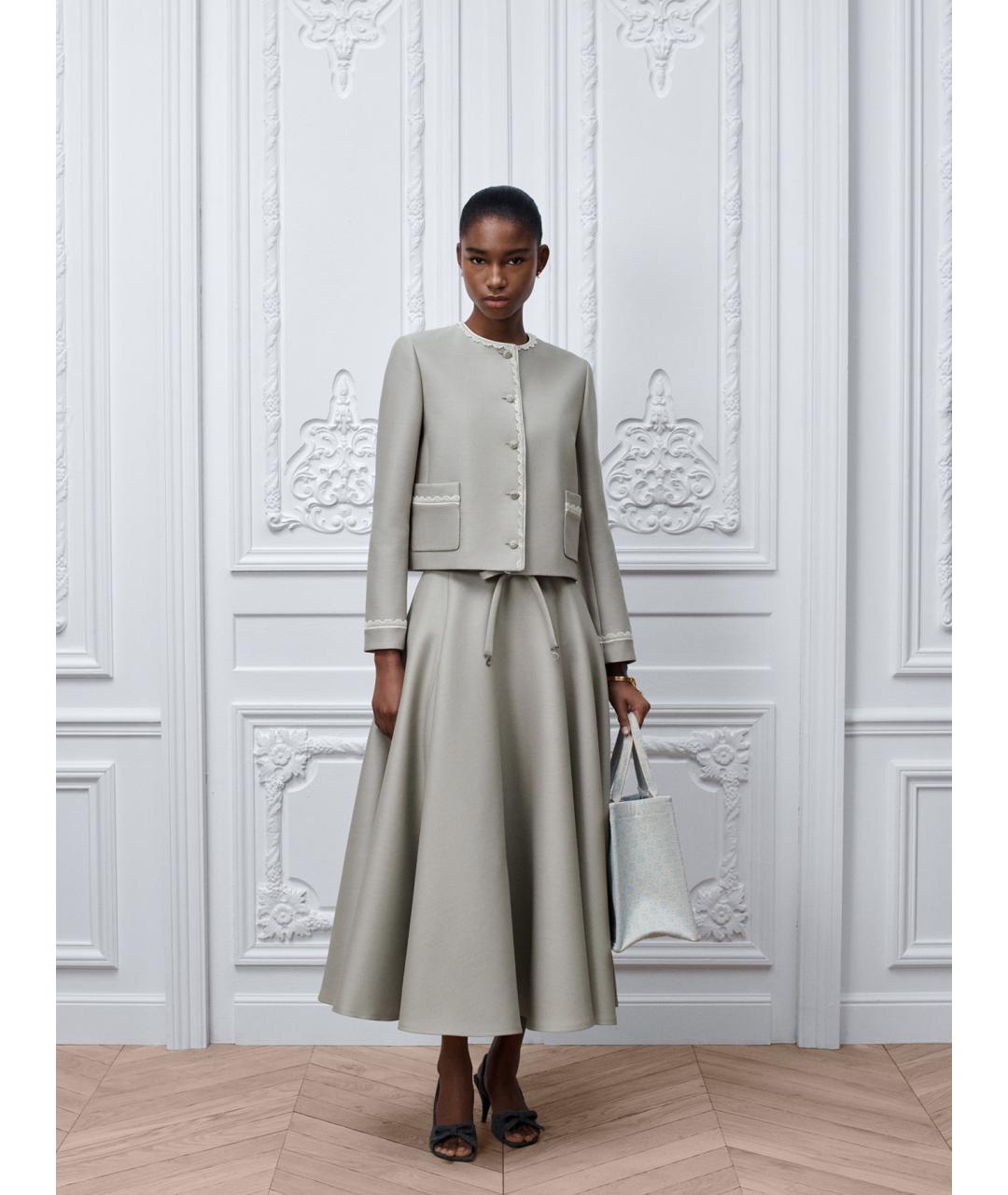 CHRISTIAN DIOR Бежевый шерстяной жакет/пиджак, фото 2