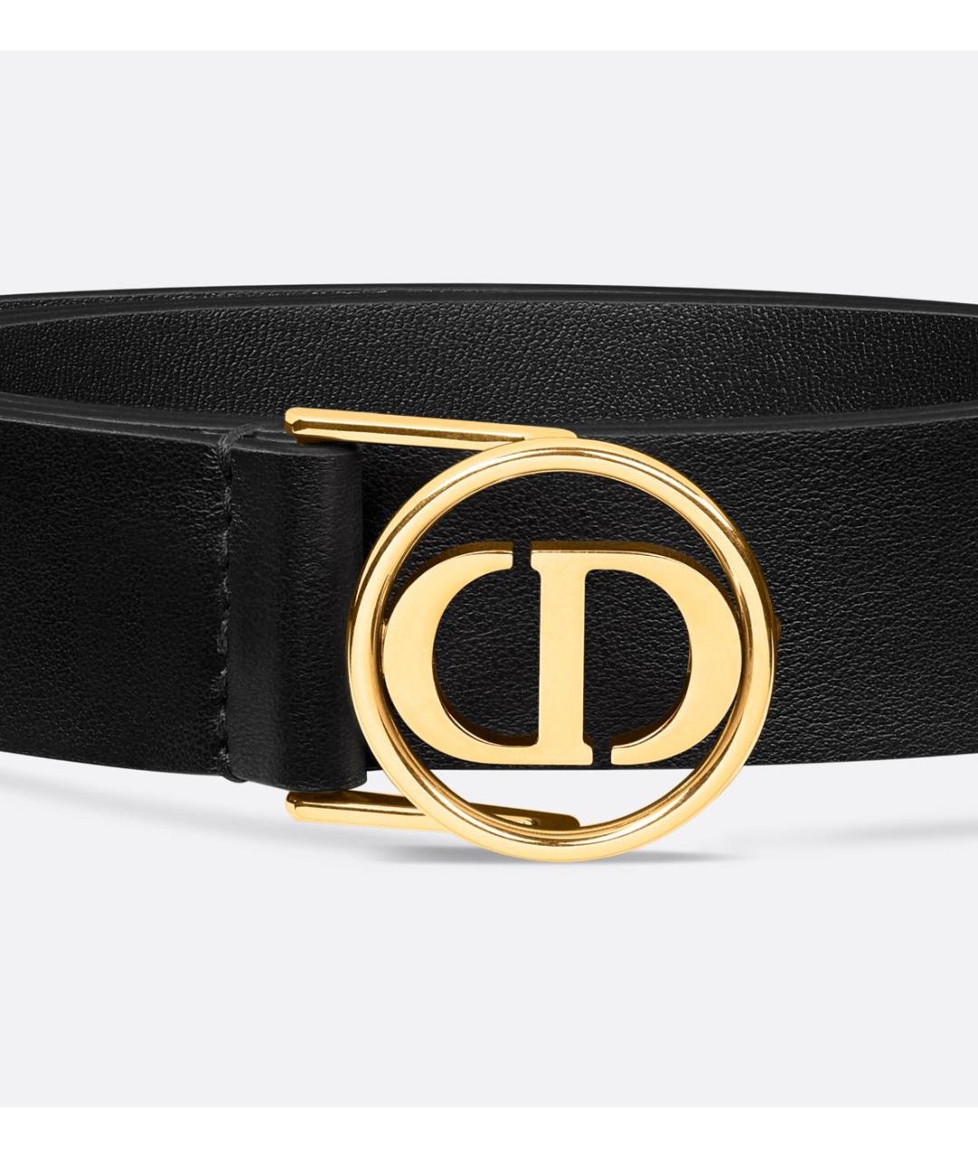 CHRISTIAN DIOR Черный кожаный ремень, фото 4