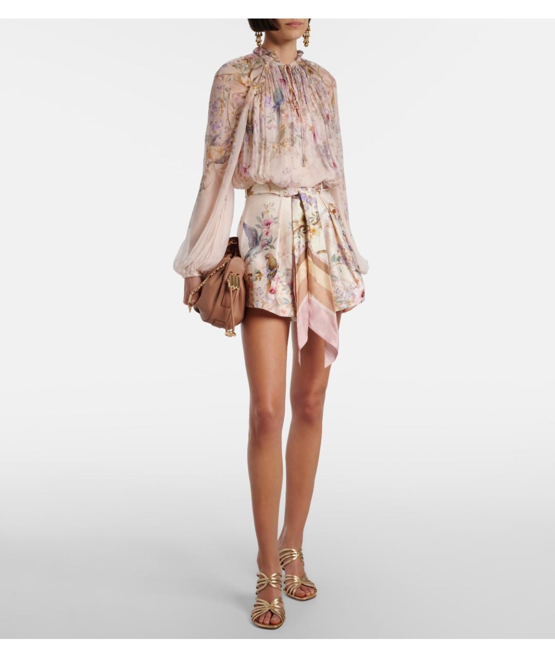 ZIMMERMANN Мульти шелковые шорты, фото 4