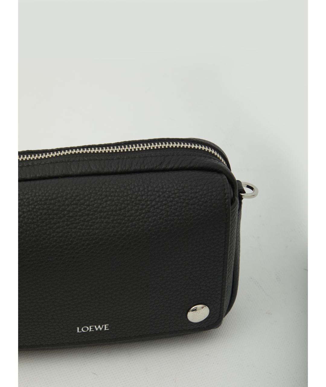 LOEWE Черная кожаная сумка на плечо, фото 4